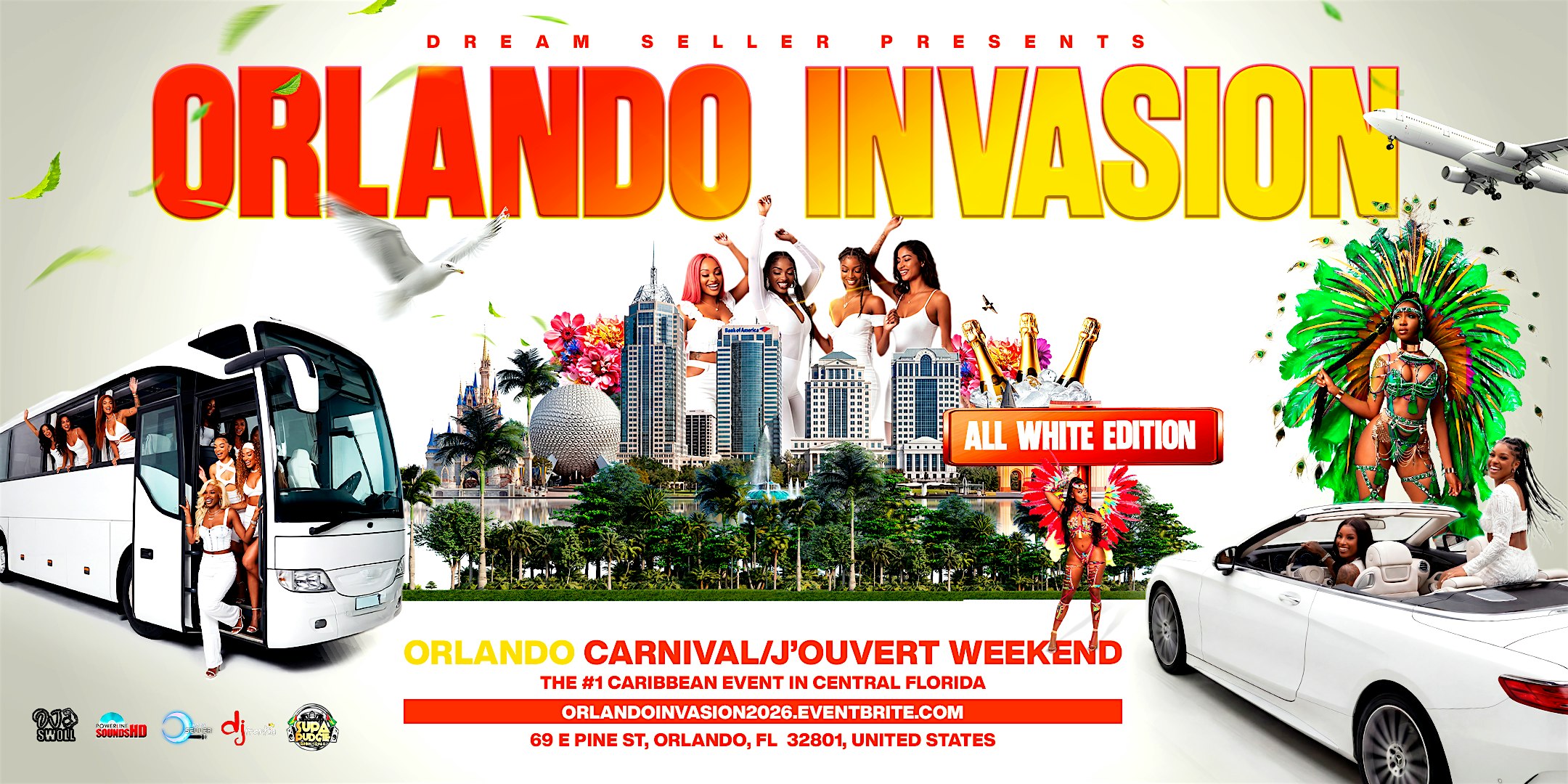 Orlando's Invasion: All White Edition!  Orlando Carnival/J'ouvert Kickoff