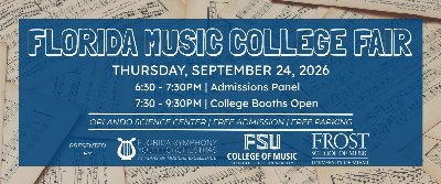 Florida Music College Fair at Orlando Science Center — Sep 24, 2026
