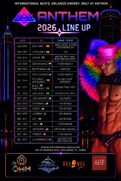 Halloween Night with DJ Jesús Montañez at Anthem Orlando at Anthem Orlando — Oct 31, 2026